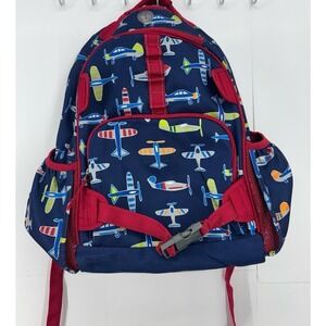 Pottery Barn Kids Planes Red & Blue Backpack (16-17 inch)